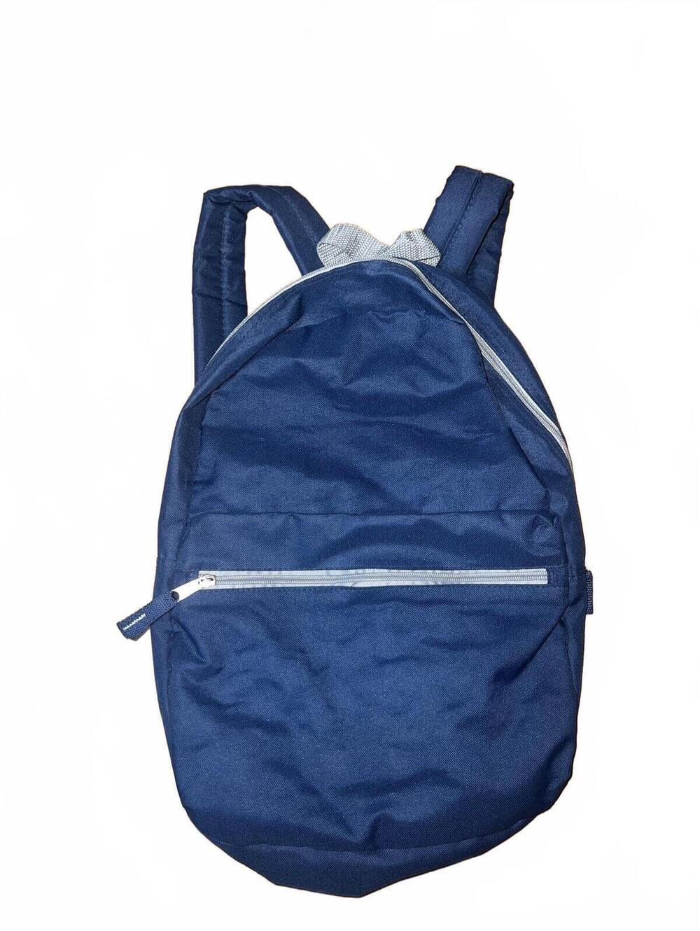 Navy Blue Lightweight Backpack with Front Pocket